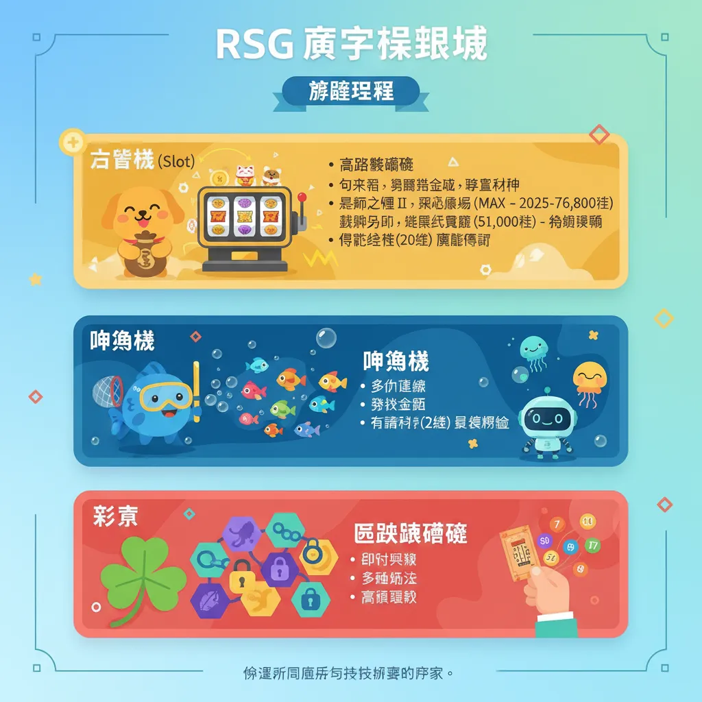 RSG 遊戲類型與規則詳解：從老虎機到捕魚機