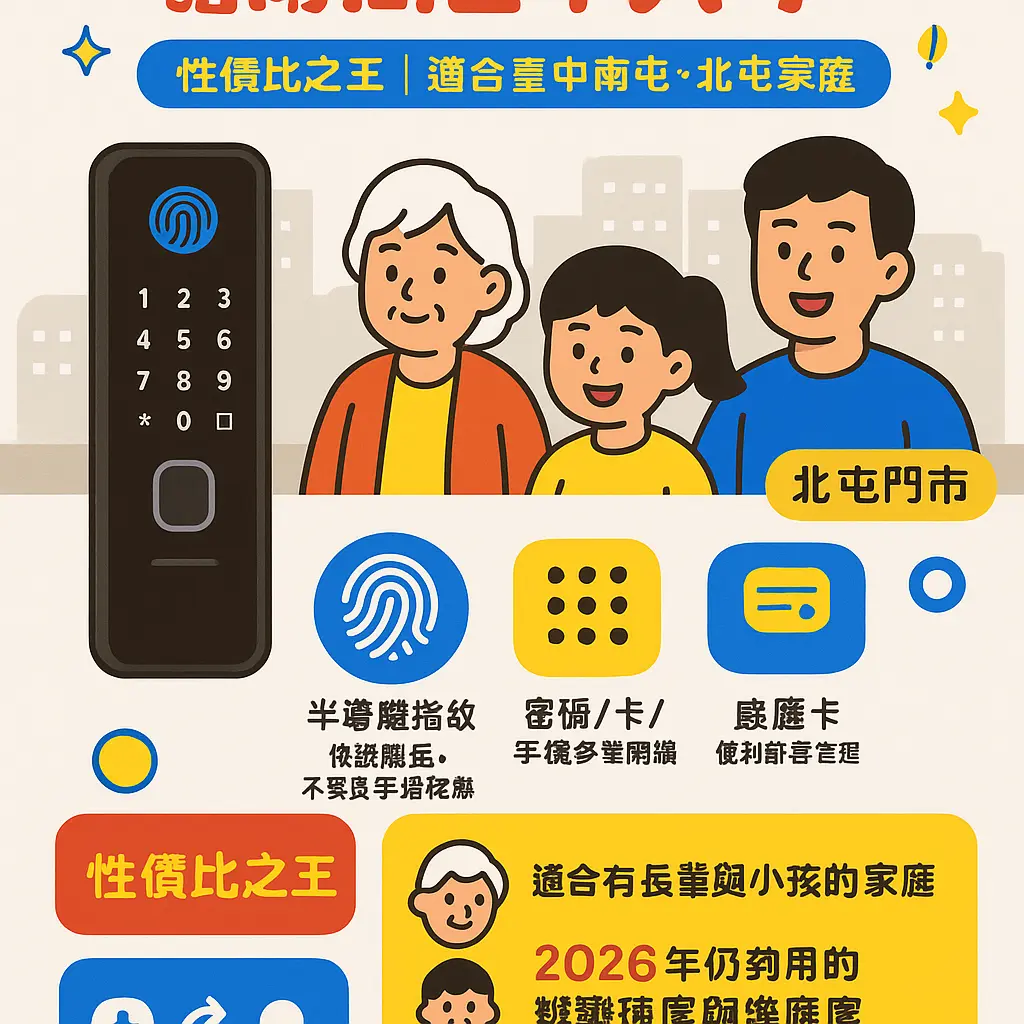 台中指紋鎖 - 密碼鎖