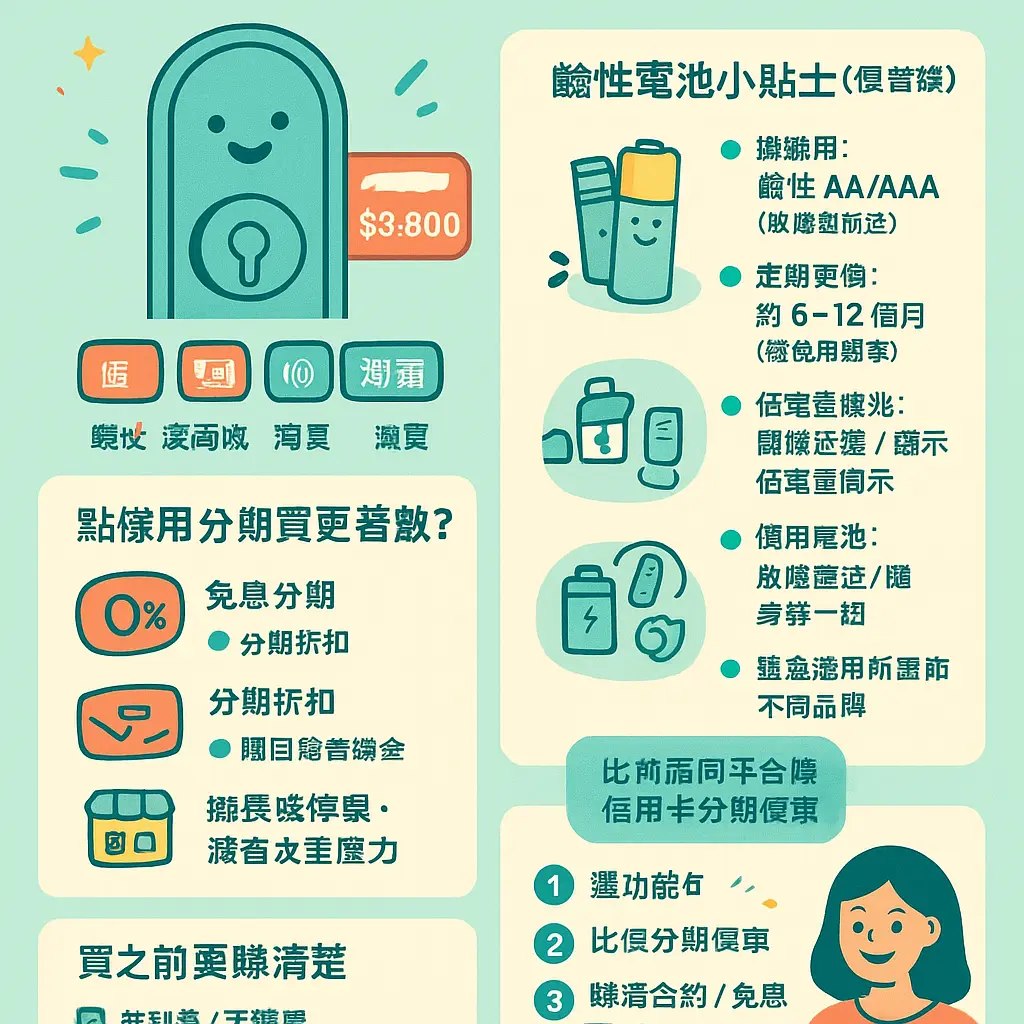 便當鎖 - 鹼性電池