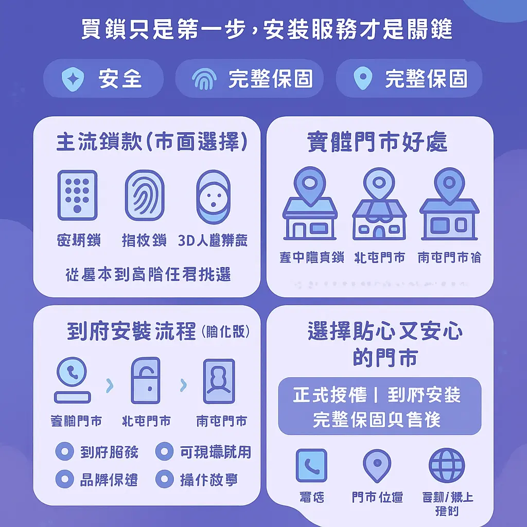 台中指紋鎖 - 實體門市