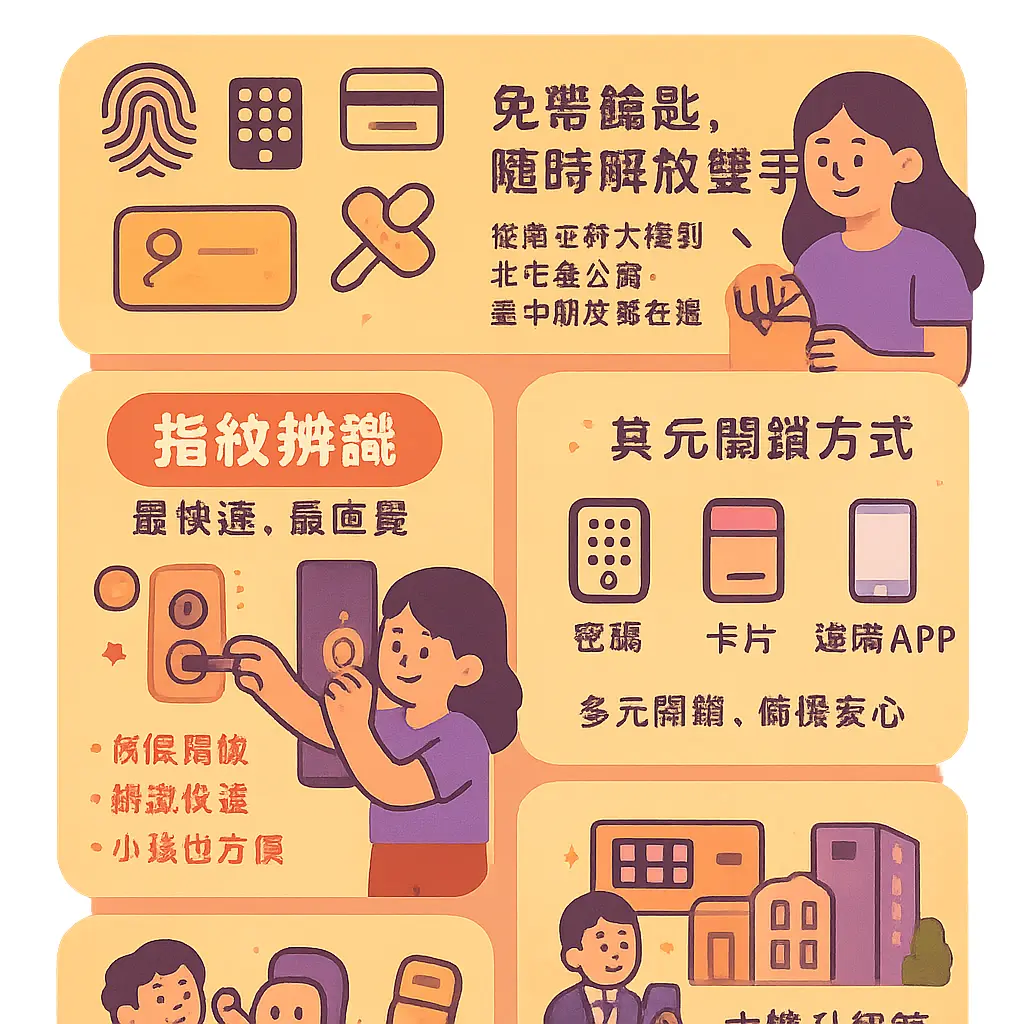 台中指紋鎖 - 電子鎖