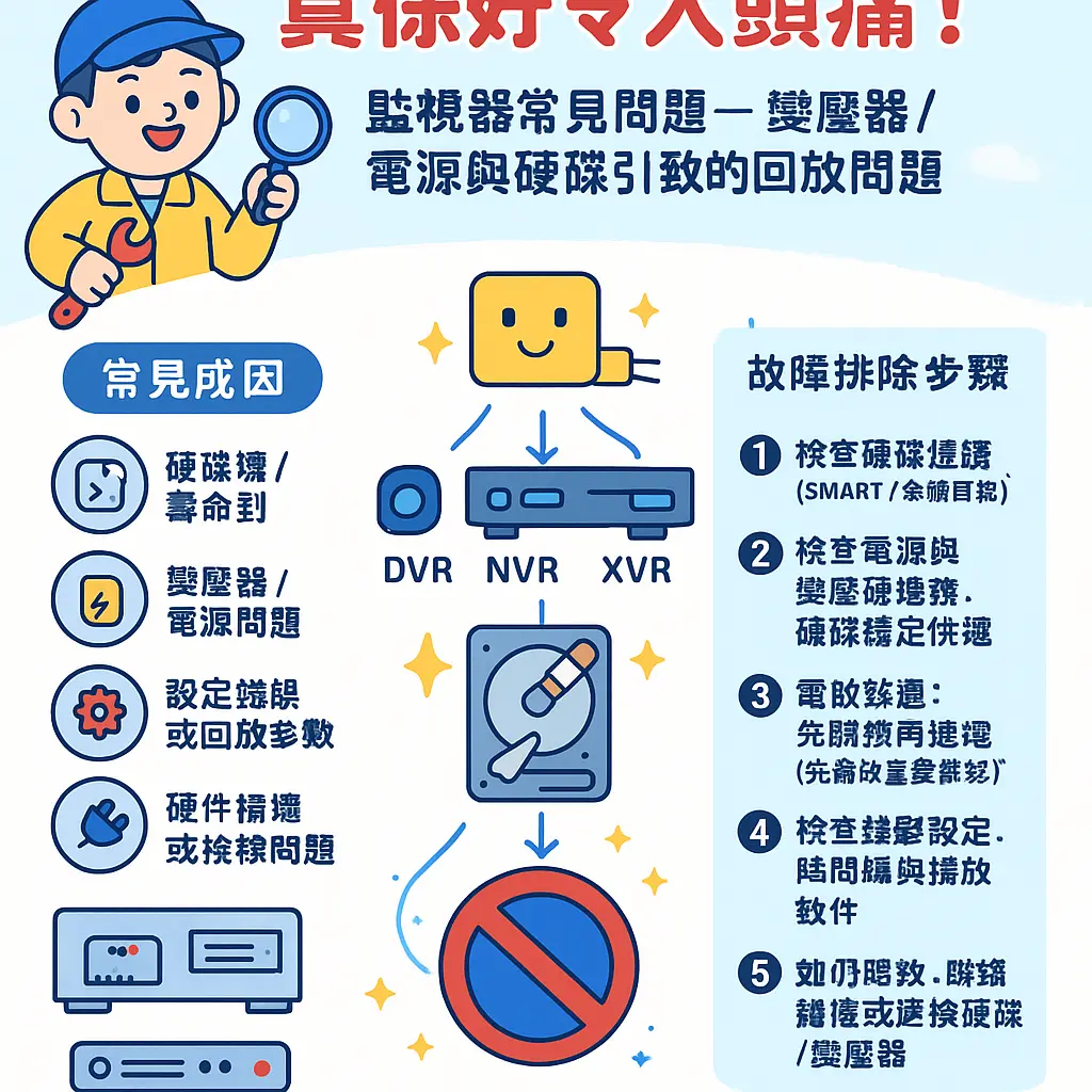 監視器常見問題 - 變壓器