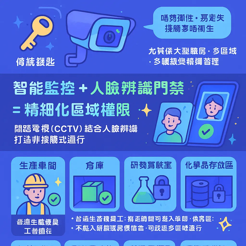 人臉辨識門禁 - 閉路電視